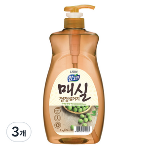 참그린 매실 청정설거지 주방세제, 1kg, 3개