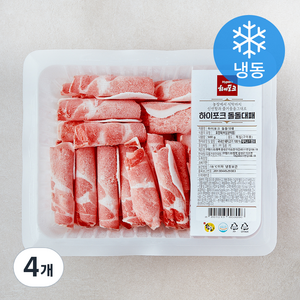 하이포크 한돈 대패 목심 구이용 (냉동), 4개, 500g