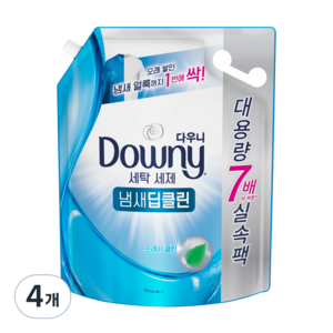 다우니 냄새 딥클린 프레시 클린 액상세제 리필, 3.2L, 4개
