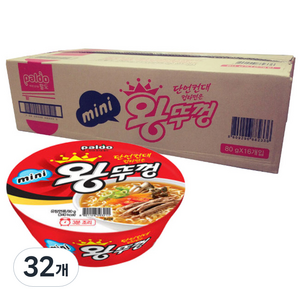 왕뚜껑 미니 컵라면 80g, 32개