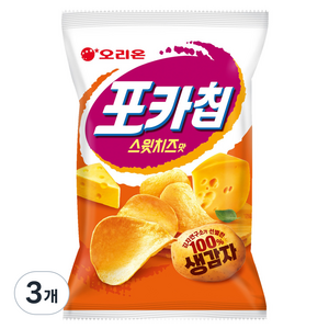 오리온 포카칩 스윗치즈맛 감자스낵, 3개, 60g