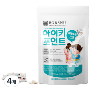 서울대밥스누 아이키포인트 영양간식 초유 CBP 우유칼슘 츄어블캔디 20g, 20정, 4개