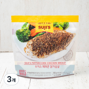 수지스 페퍼콘 닭가슴살 (냉장), 550g, 3개