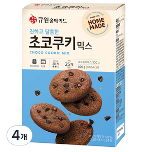 큐원 홈메이드 초코쿠키 믹스, 300g, 4개