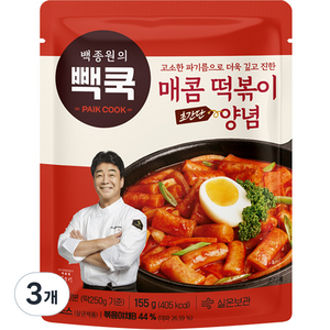 백종원의 매콤 떡볶이 양념, 155g, 3개