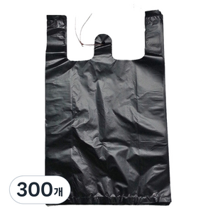 부국비닐봉투 손잡이 일반마트봉투 5호 검정, 20L, 300개