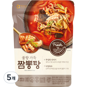 저니투프레쉬 불향가득 짬뽕탕, 400g, 5개