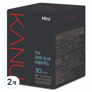 카누 라이트 로스트 아메리카노 원두커피믹스, 0.9g, 30개입, 2개