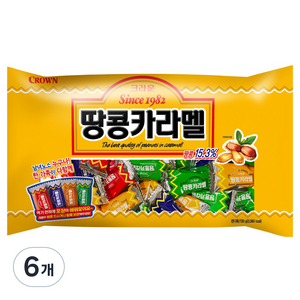 크라운 땅콩카라멜, 720g, 6개