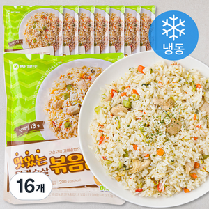 미트리 맛있는 닭가슴살 볶음밥 야채 (냉동), 200g, 16개