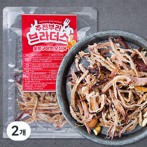 주전부리 브라더스 숯불구이맛 오징어, 70g, 2개