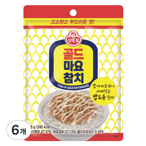 오뚜기 골드마요참치 파우치, 95g, 6개