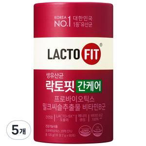 락토핏 간케어 유산균 60p, 120g, 5개