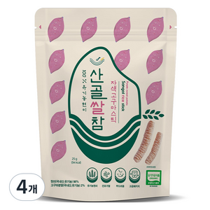 에코맘의산골이유식 산골쌀참, 자색고구마, 25g, 4개