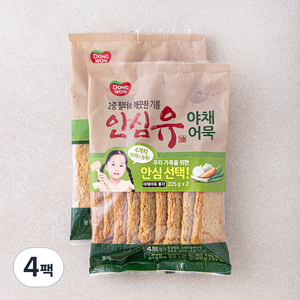 동원 안심유 야채어묵봉각, 225g, 4팩