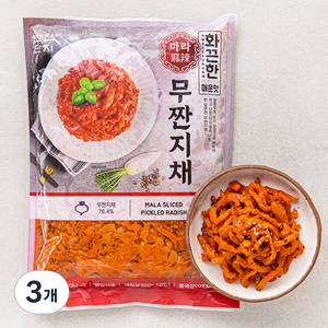 반찬단지 마라 무짠지채, 1kg, 3개