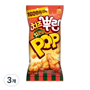 오리온 치즈뿌린 치킨팝, 65g, 3개