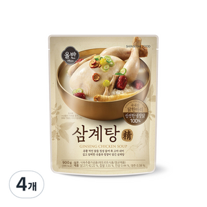 올반 삼계탕 정, 900g, 4개