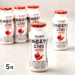 파스퇴르 바른목장 사과당근 요구르트 5입, 500ml, 5개