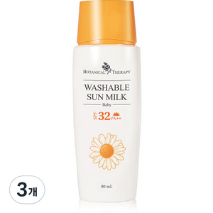 보타니컬테라피 베이비 워셔블 썬밀크 유아 선크림 SPF32 PA++, 80ml, 3개