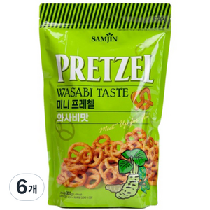 미니 프레첼 와사비맛, 300g, 6개