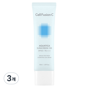 셀퓨전씨 아쿠아티카 썬스크린 100 SPF50+ PA++++, 50ml, 3개