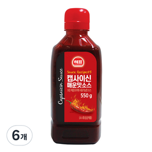 사조해표 캡사이신 매운맛소스, 550g, 6개