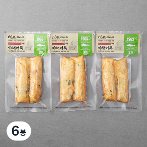 고래사어묵 야채어묵, 130g, 6봉