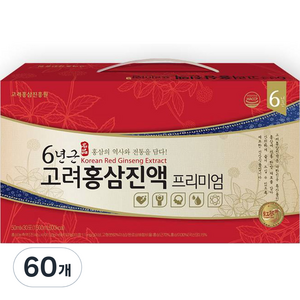 고려홍삼진흥원 6년근 고려홍삼진액 프리미엄, 50ml, 60개