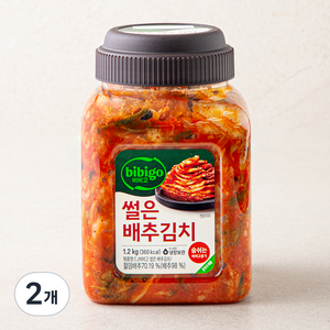 비비고 썰은 배추김치, 1.2kg, 2개