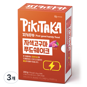 대상 피키타카 자색고구마푸드쉐이크 5p, 200g, 3개