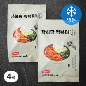 창화당 떡볶이 매운맛 (냉동), 520g, 4팩