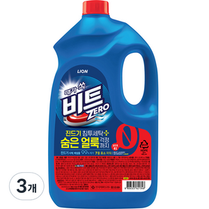 비트 제로 진드기 침투세탁 플러스 액상세제 일반용 본품, 3개, 4L