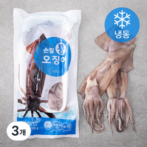 양포어장 손질 통오징어 중 2미 (냉동), 320g, 3개