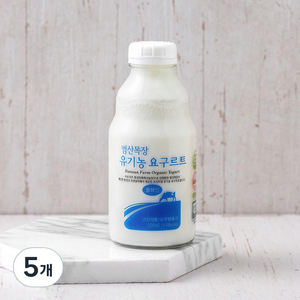 범산목장 유기가공식품인증 플레인요구르트, 450ml, 5개