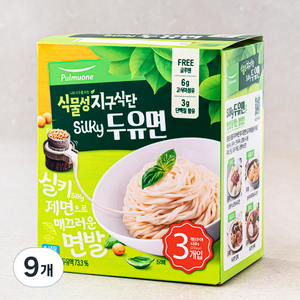 풀무원 식물성 지구식단 얇은 두유면, 150g, 9개