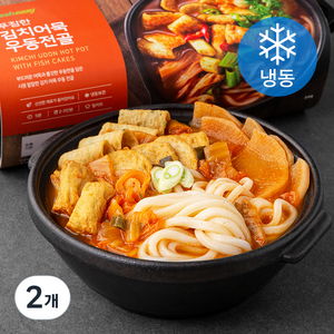 프레시지 푸짐한 김치어묵 우동전골 밀키트 2~3인분 (냉동), 1.49kg, 2개