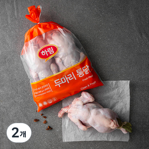 하림 두마리 통닭 (냉장), 2kg, 2개