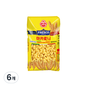 오뚜기 프레스코 마카로니, 500g, 6개