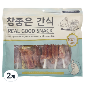 헬로도기 참좋은간식 건조간식, 닭갈비, 600g, 2개