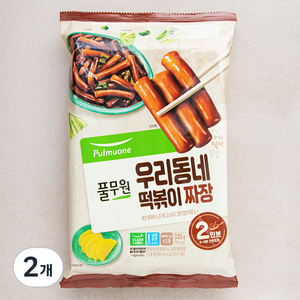 풀무원 우리동네 떡볶이 짜장 2인분, 330g, 2개