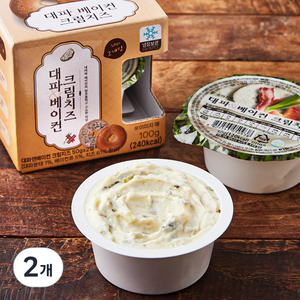 대파 앤 베이컨 크림치즈, 100g, 2개