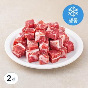 플레잇 호주산 양고기큐브 (냉동), 500g, 2개