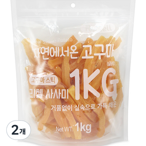 리첼 강아지 자연에서 온 고구마, 고구마맛, 1kg, 2개