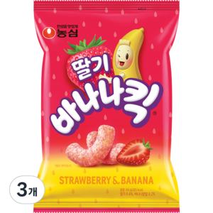 바나나킥 딸기, 60g, 3개