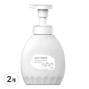 아이깨끗해 프리미엄 모이스처 폼 핸드솝 퓨어 로즈, 450ml, 2개