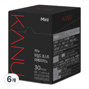 카누 마일드 로스트 아메리카노, 0.9g, 30개입, 6개