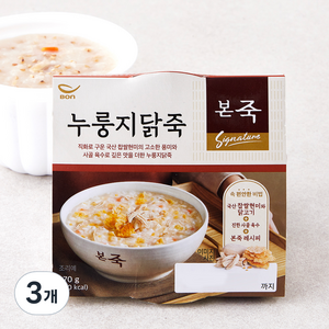 본죽 누룽지 닭죽, 270g, 3개