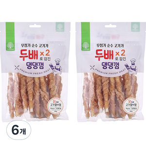 더내추럴 강아지 두배 고기많은 댕댕껌 스틱 14p, 치킨, 210g, 6개