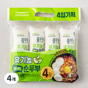 풀무원 유기농 미니 순두부 4개입, 800g, 4개